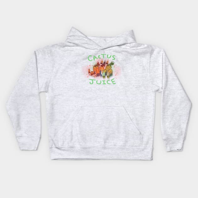 Cactus Juice Kids Hoodie by sky665